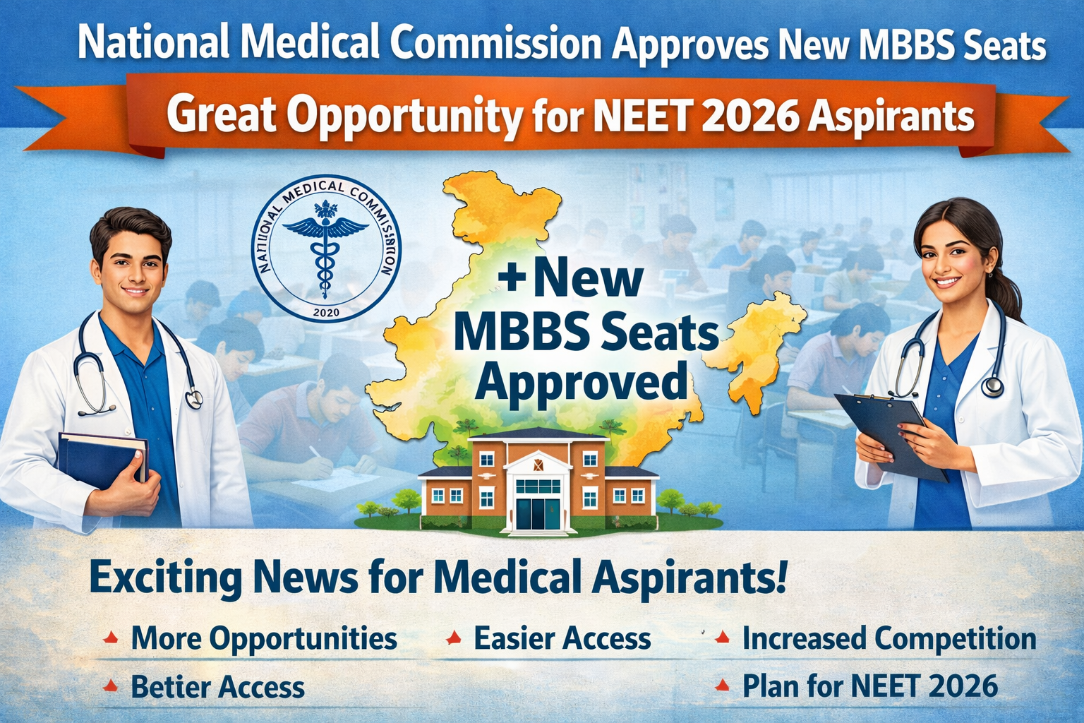 National Medical Commission Approves New MBBS Seats – Great Opportunity for NEET 2026 Aspirants